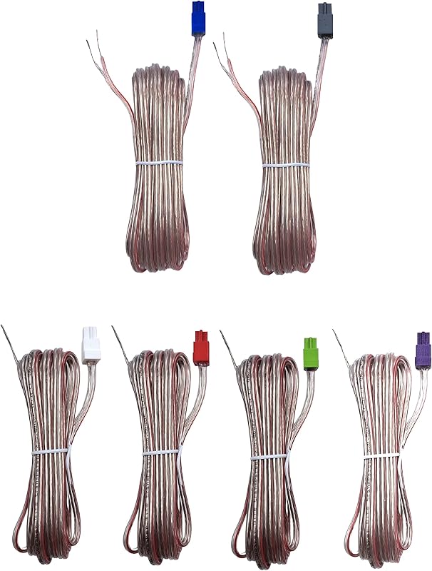 6X Pcs Red Gray Speaker Sound Wires Cords Cables Compatible with Sony Home Cinema Theater System