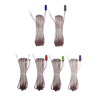 6X Pcs Red Gray Speaker Sound Wires Cords Cables Compatible with Sony Home Cinema Theater System