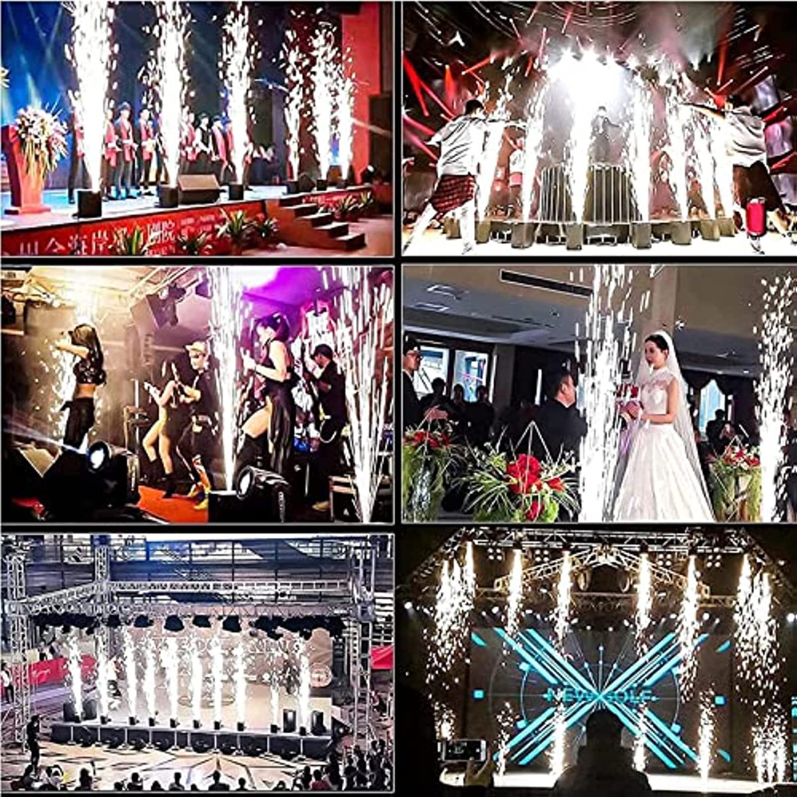 Macchina per Effetti Speciali Attrezzatura da Palco, 700W Smart DMX Telecomando Attrezzatura per Eventi Effetto Palcoscenico da Matrimonio, per Matrimonio, Spettacolo Musicale, DJ