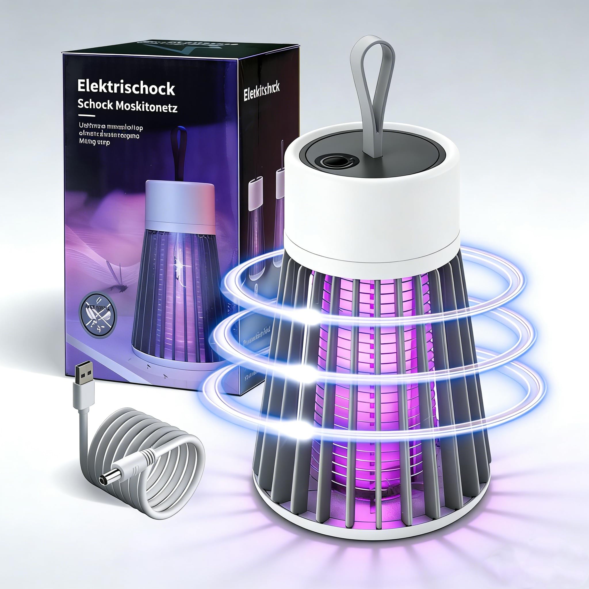 Bseical Insektenvernichter Elektrisch, Mückenlampe Mückenfalle Mückenschutz Mit LED-Licht
