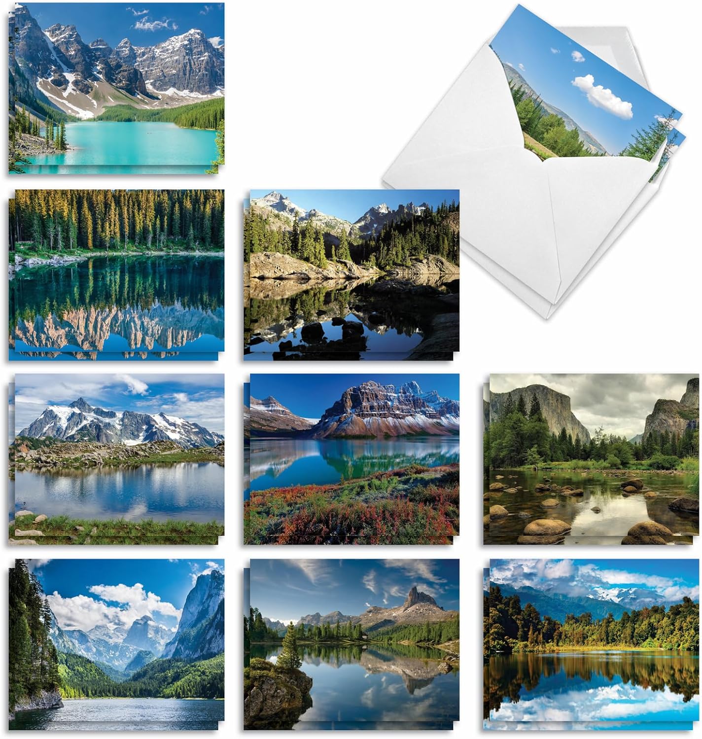 The Best Card Company 20 Landscape Nature Note Cards