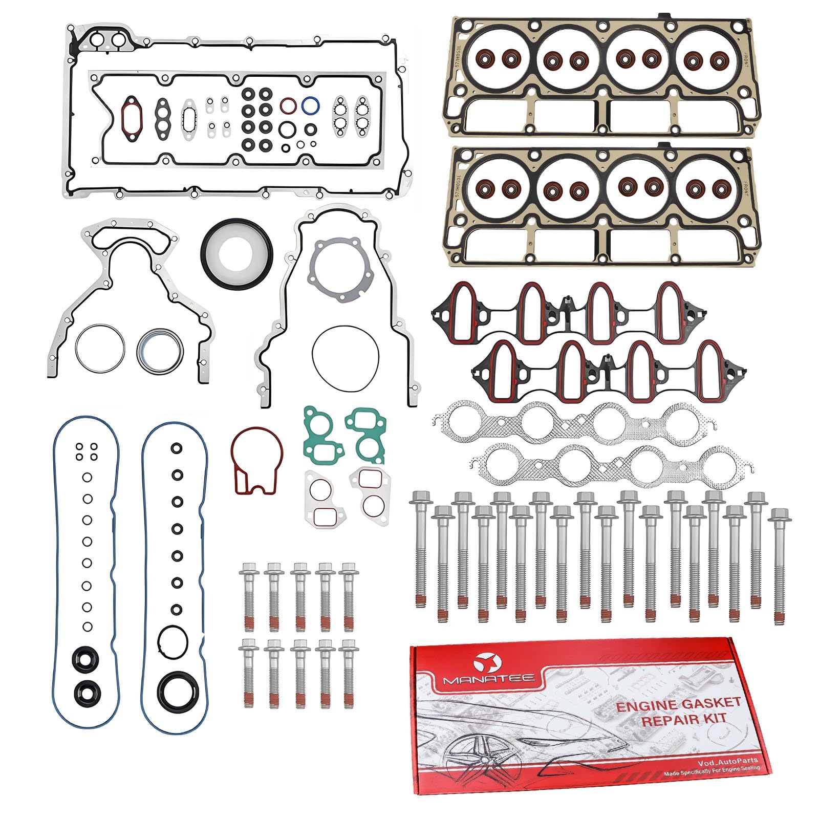 Full Gasket Set With Head Bolts – Fits Chevy Tahoe 2004-2007 & GMC Yukon 2004-2006 5.3L