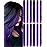 Olldag 12 PCS Purple Hair Extensions Clip in, 22-Inch Colored Hair Extensions Party Highlights Long Straight Synthetic Hairpieces for Women Kids Girls Halloween Christmas Cosplay