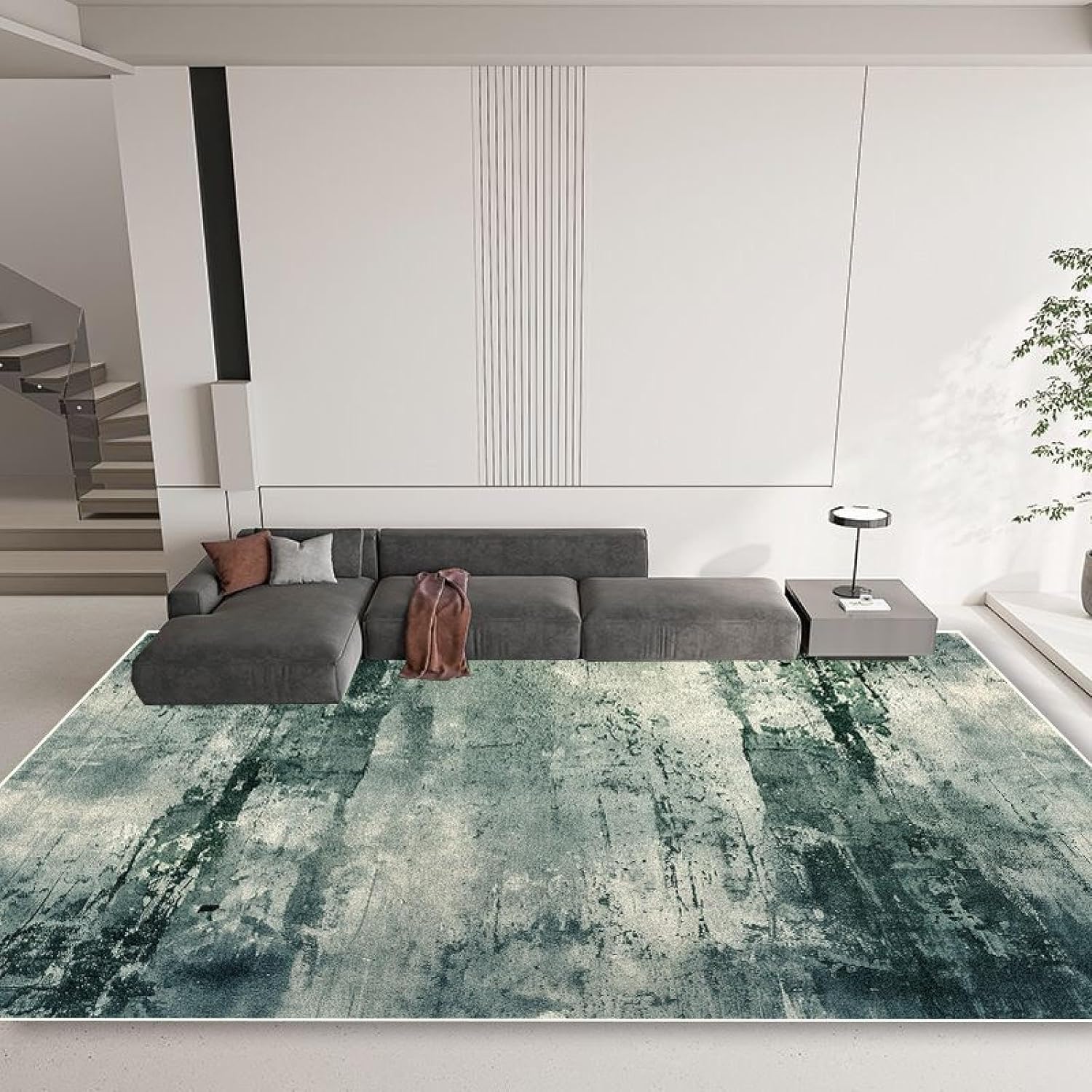 Light Green Carpet Living Room Soft Large Area Rugs Decoration Bedroom Lounge Floor Mat Washable(2.6x3.9ft(80x120cm)/CX048-lint-free-2)