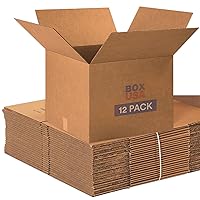 Vista 1 de BOX USA Cajas de mudanza grandes de 20 pulgadas de largo x 20 pulgadas de ancho x 15 pulgadas de alto, paquete de 12 cajas de cartón corrugado