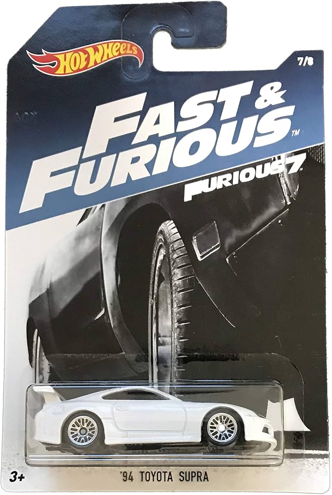 【大人気商品!!】【超希少品!!】 FAST & FURIOUS 7 ブロマイド Hot Wheels Mattel Fast & Furious 7 White 94 Toyota Supra 7/8