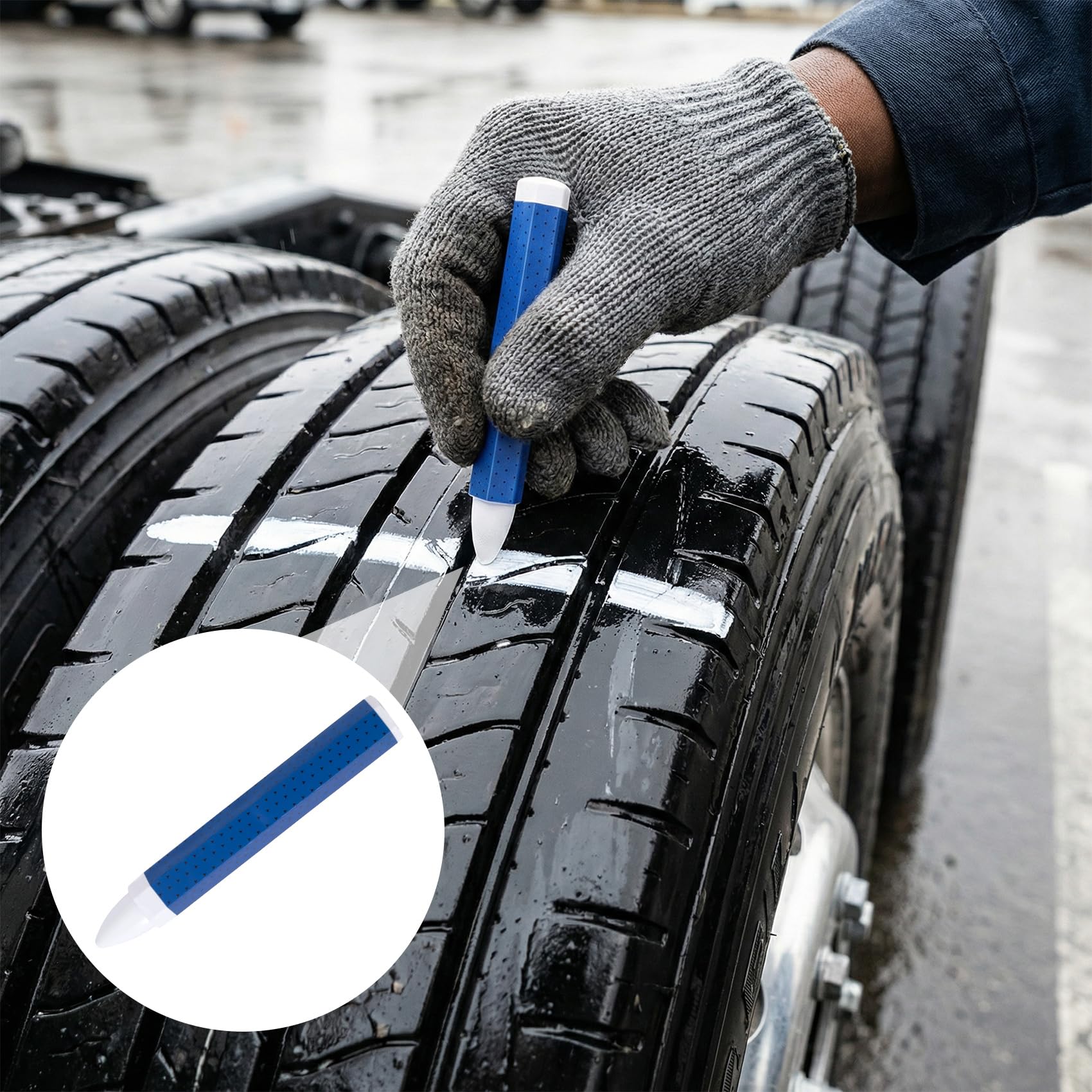 5 Pcs Tire Marker, White Tire Marking Crayons, 3.94"×0.59" — Amazon image 4