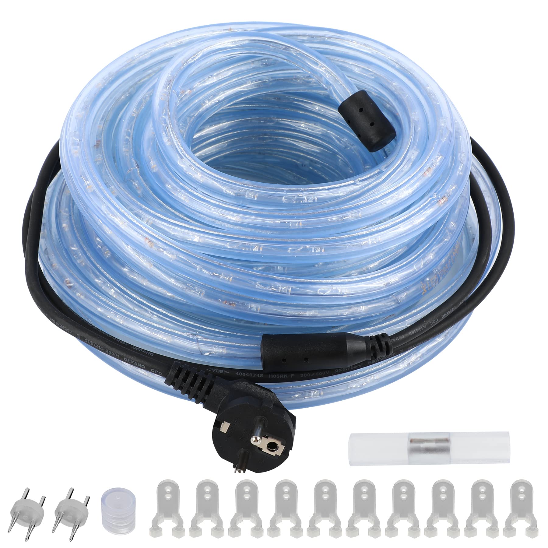 Forever Speed 10M Tubo Luminoso LED Flessibile Bianco Freddo per Esterni e Interni Decorazione per Natale, Matrimonio, Vacanze, Giardino, Tetto e Illuminazione IP65
