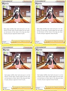 Marnie 169/202 - Sword & Shield - Rare - Pokemon Trainer Card Lot - Playset x4