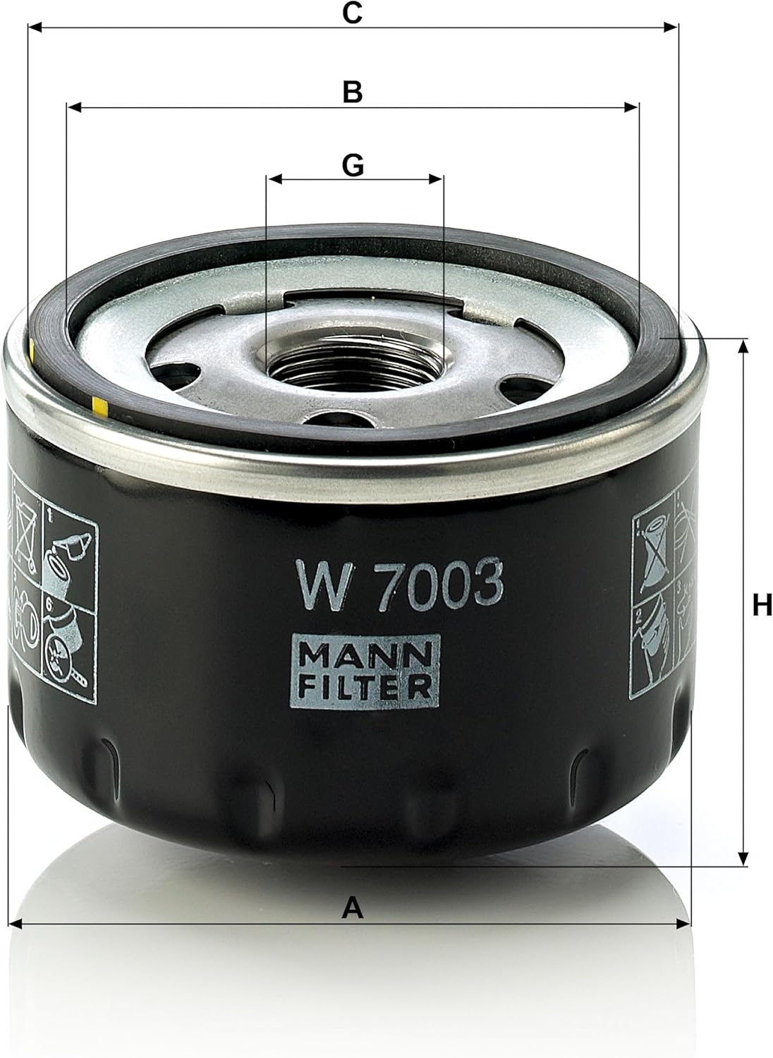 MANN-FILTER W 7003 Oil Filter - For Cars
