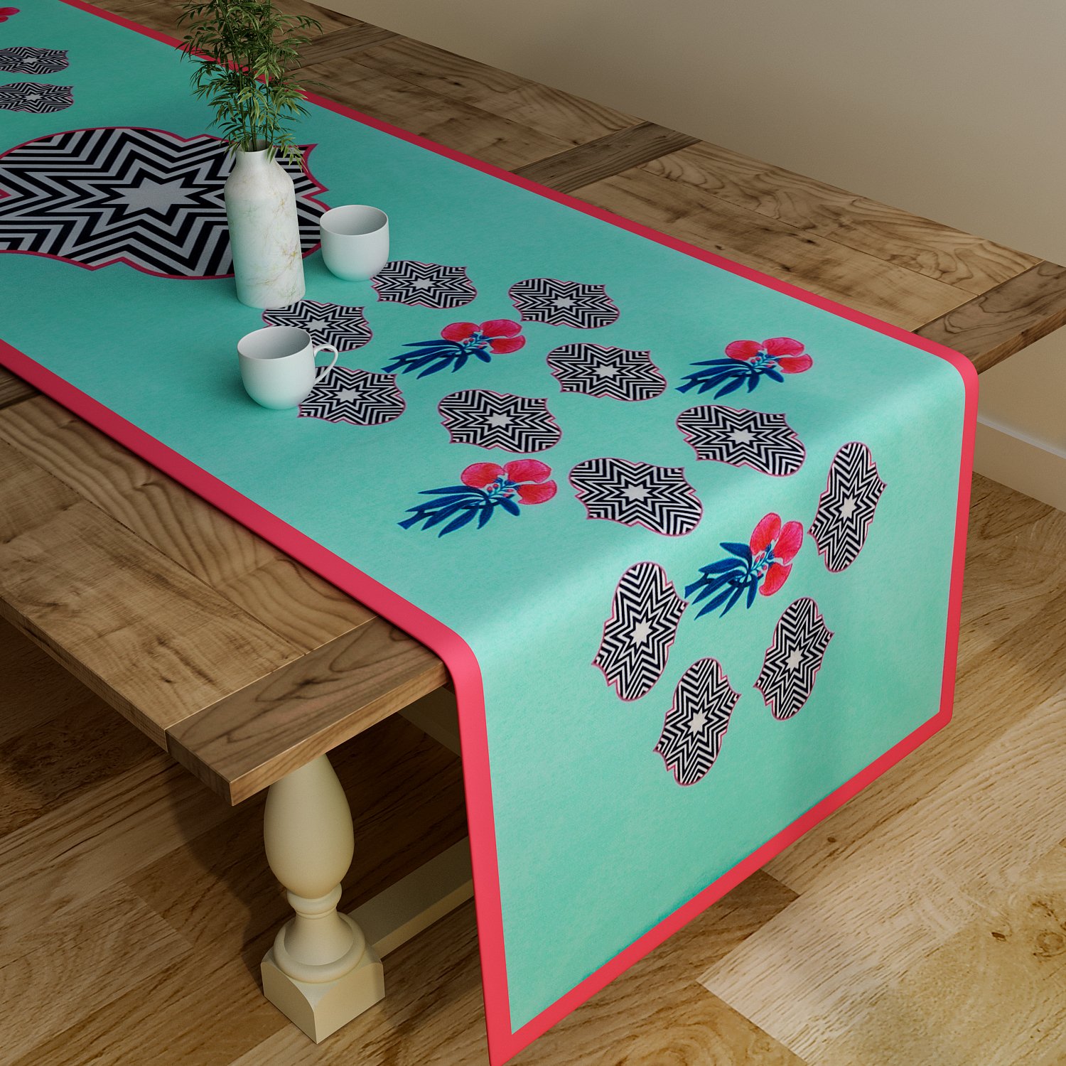 SEJ Table Runner - Pink Dining Table Protector -5