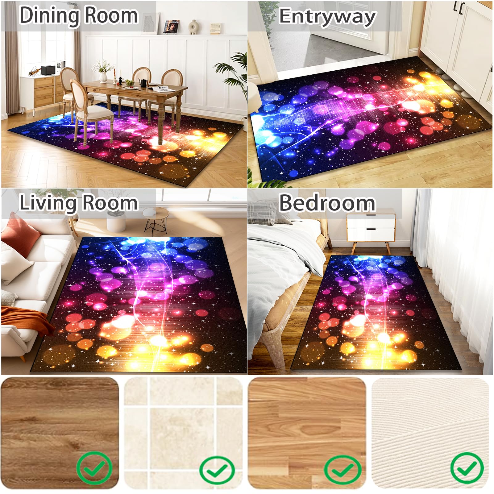 Alfombra Escritorio Suelo Antideslizante Protectora Suelo para Silla de Oficina, Alfombrilla para Silla para Suelos Duros Alfombra Silla Gaming Oficina Protectors Suelo Silla Ruedas 140 x 160 cm