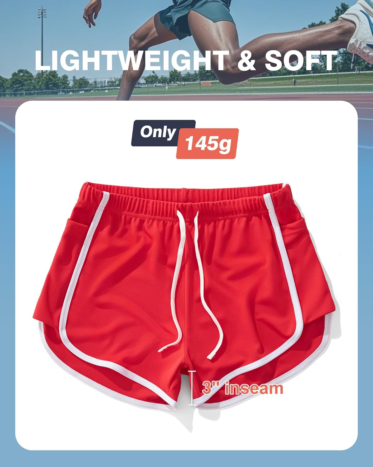 AIMPACT Mens Mesh Shorts 3 Inch Running Gym Athletic Workout Bodybuilding Booty Track Shorts Vintage Fitted Short - Image 6