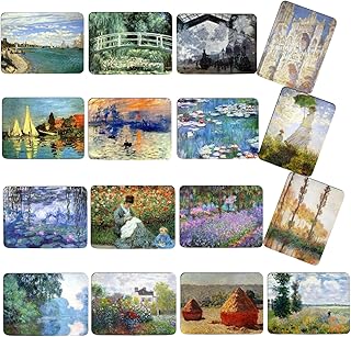 Claud Monet Art Magnets for Fridge, Artistic Decor for Refrigerator Whit...