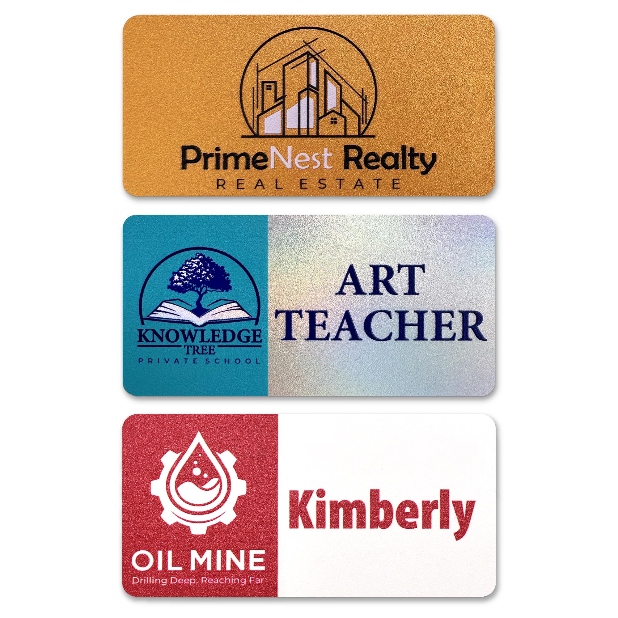 Vibrant Custom Full Color Name Tag - 1.5" x 3" - Upload Your Own Logo - Personalized & Professional Badge Solutions