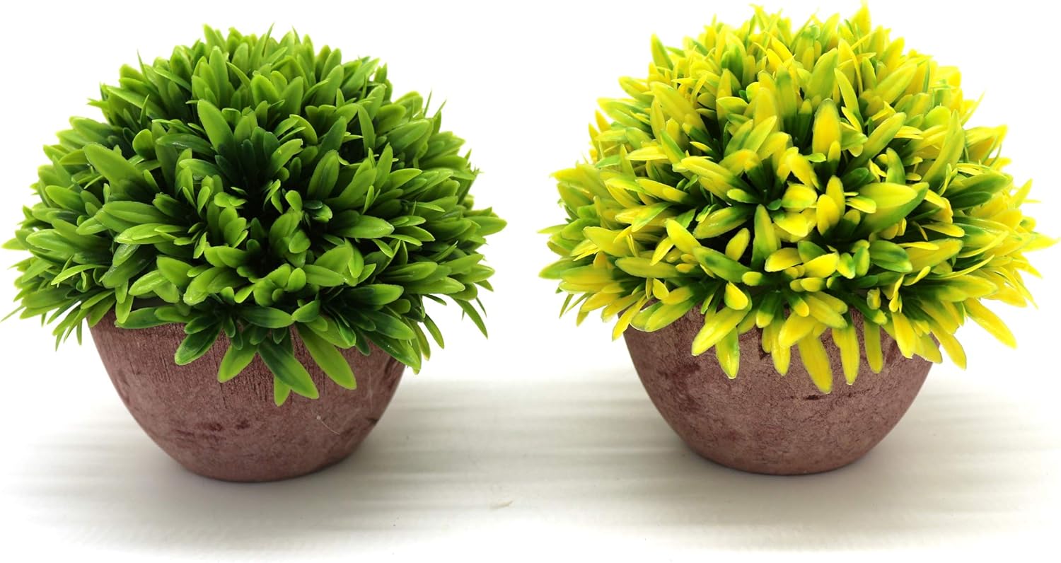 CVHOMEDECO. Artificial Mini Plants Plastic Fake Green