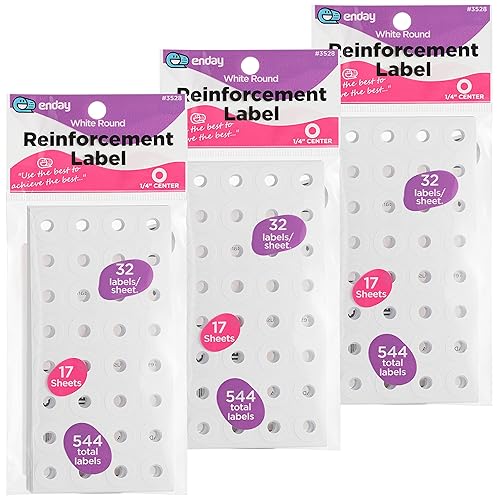 Emraw Super Great White Round Reinforcement Label - Great for