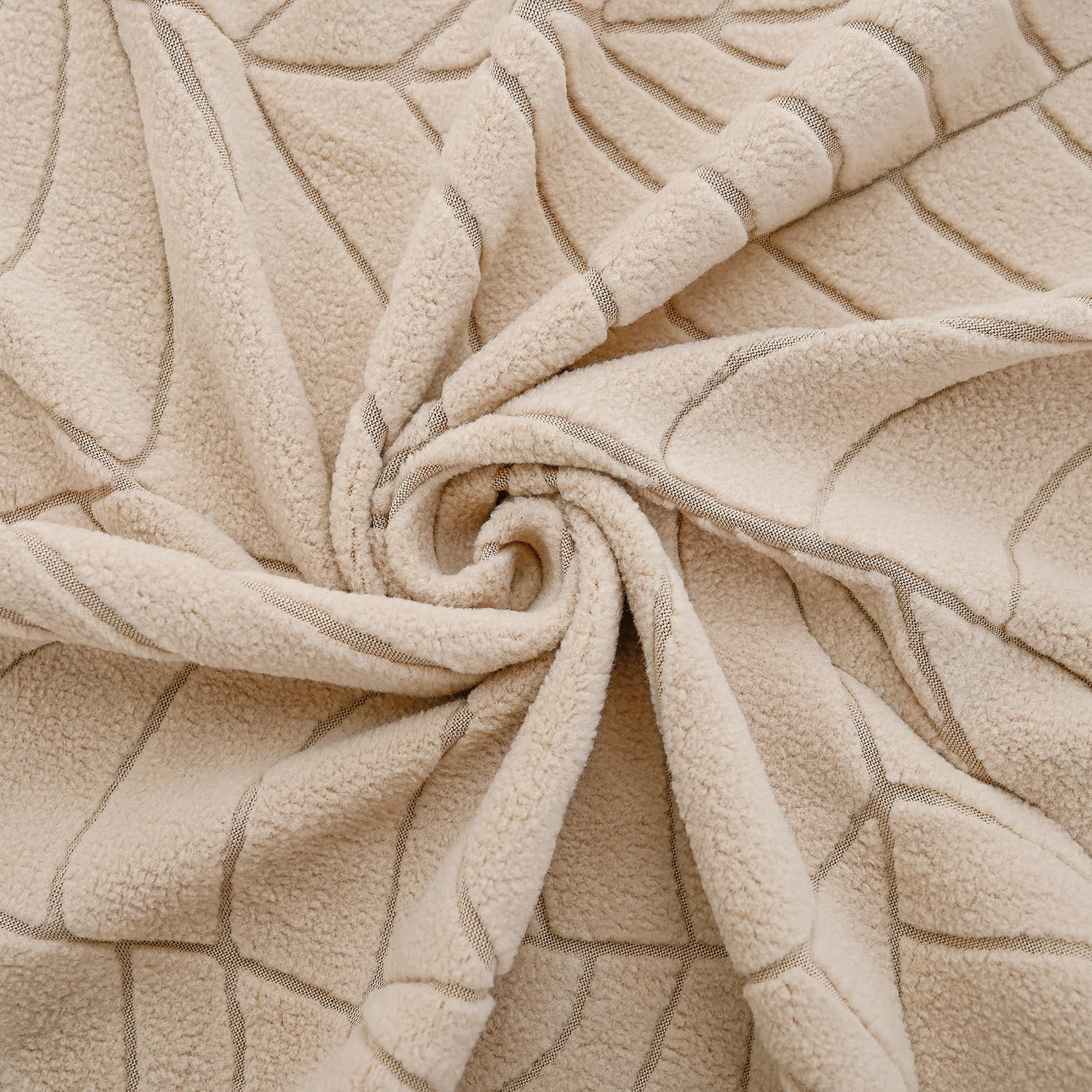 Coprisedia per poltrona reclinabile in jacquard elasticizzato, in spandex e poliestere, con tasca laterale elastica, copertura per poltrona reclinabile (sabbia, 1 posto)