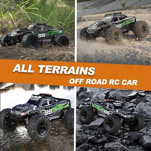 Miniatura 5 de Limodgo Auto de control remoto rápido, coche RC de cepillo grande 110 para adultos, camión RTR Rc 4x4, alta velocidad 35 MPH, todo terreno 2.4Ghz