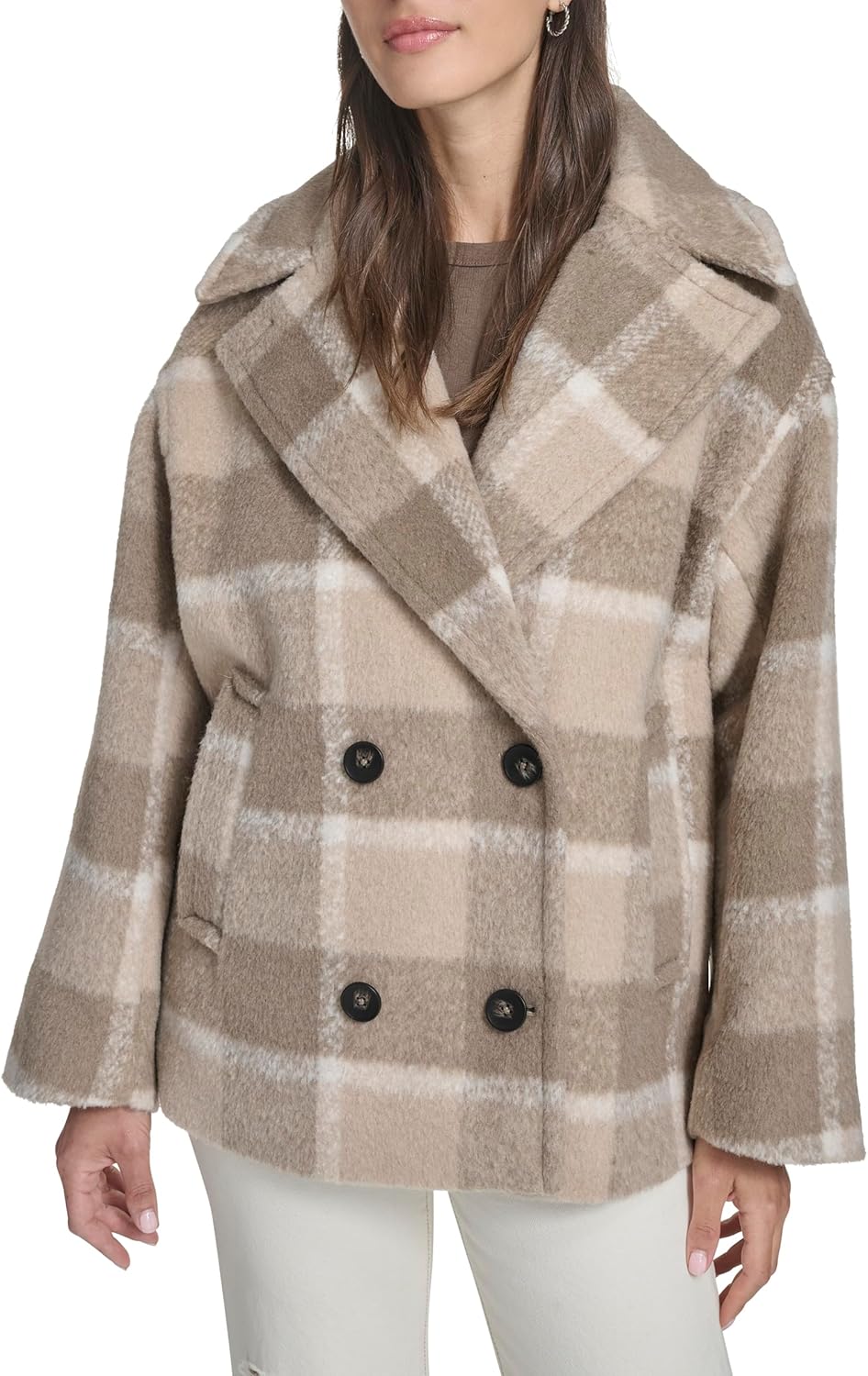 Levi's Women's Wool Blend Peacoat With Removable Sherpa Collar