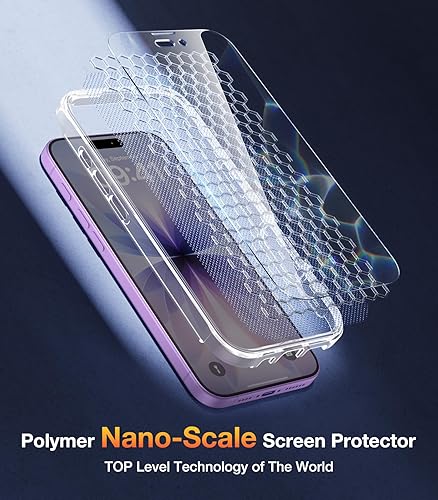 Miniatura 600 de Diaclara - Funda diseñada para iPhone 14 Pro Max, resistente, de cuerpo completo, con protector de pantalla sensible al tacto y antiarañazos + Blanco