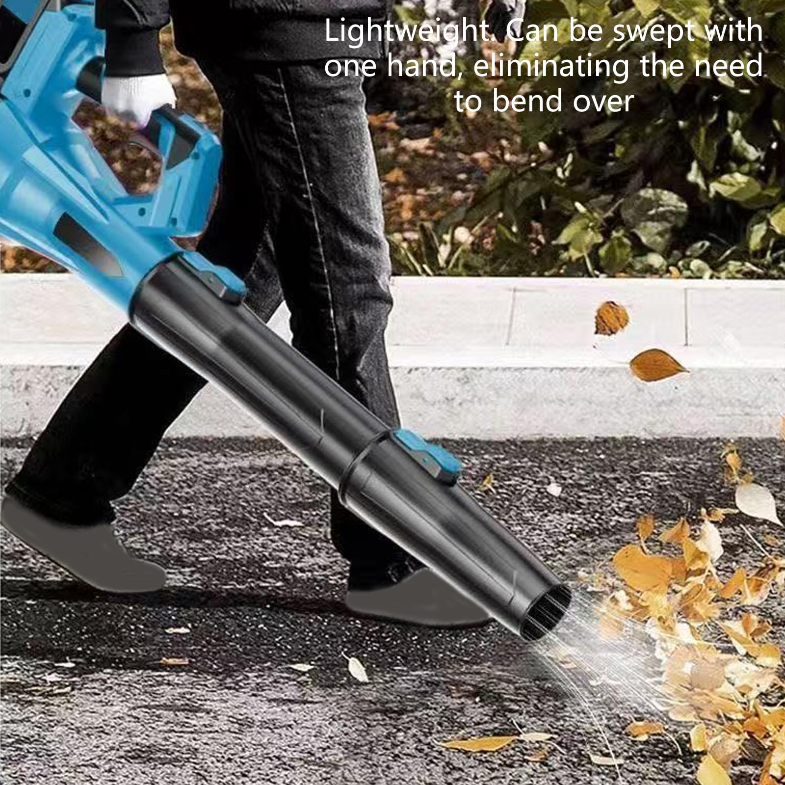 Ventilatore portatile potente a batteria da giardino, ricaricabile, per foglie, ventilatore portatile, applicazione alimentazione domestica per patio