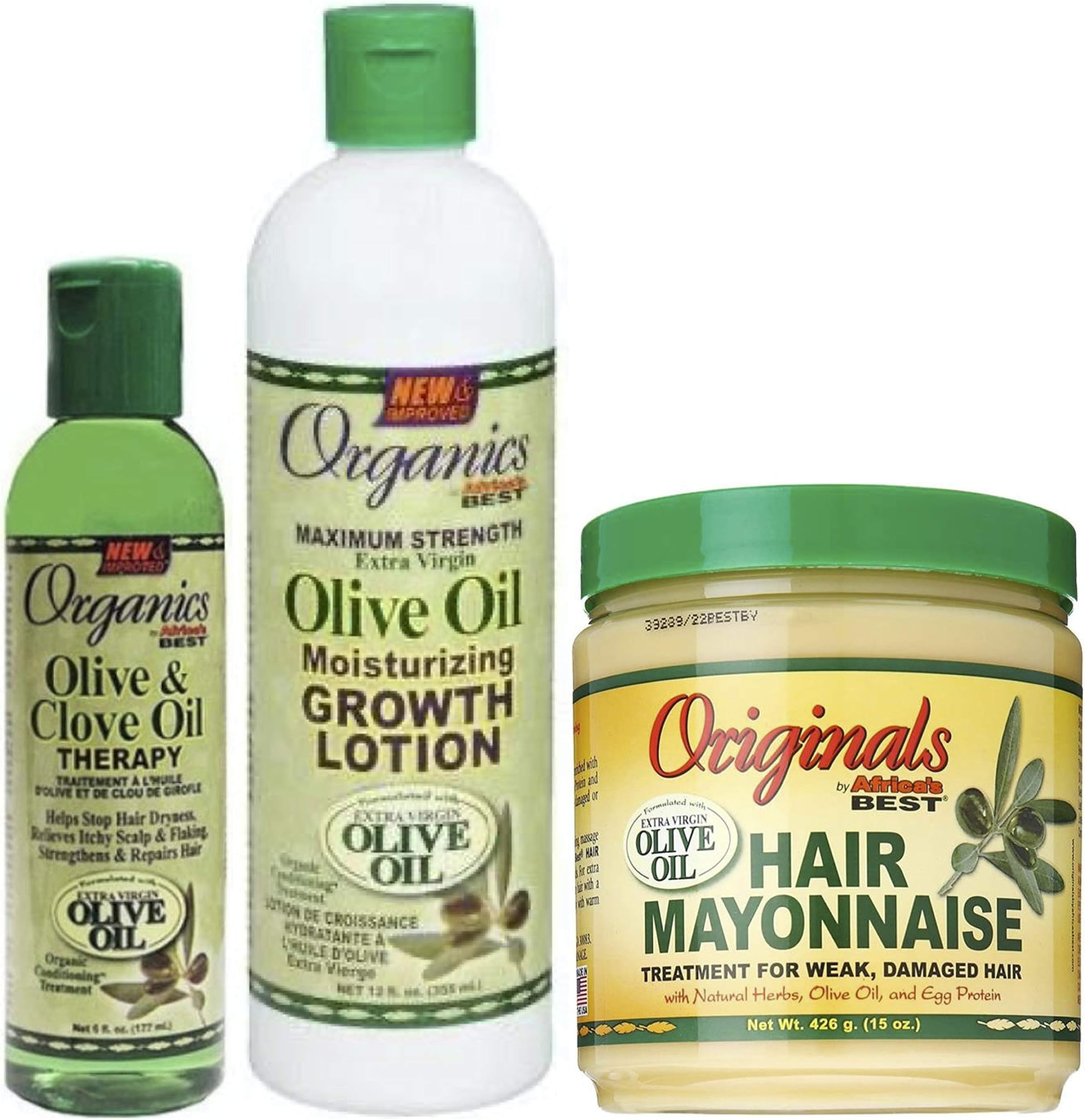 Organics Olive & Clove Oil Therapy, Groth Lotion and Hair Mayonnaise (Set of 3)