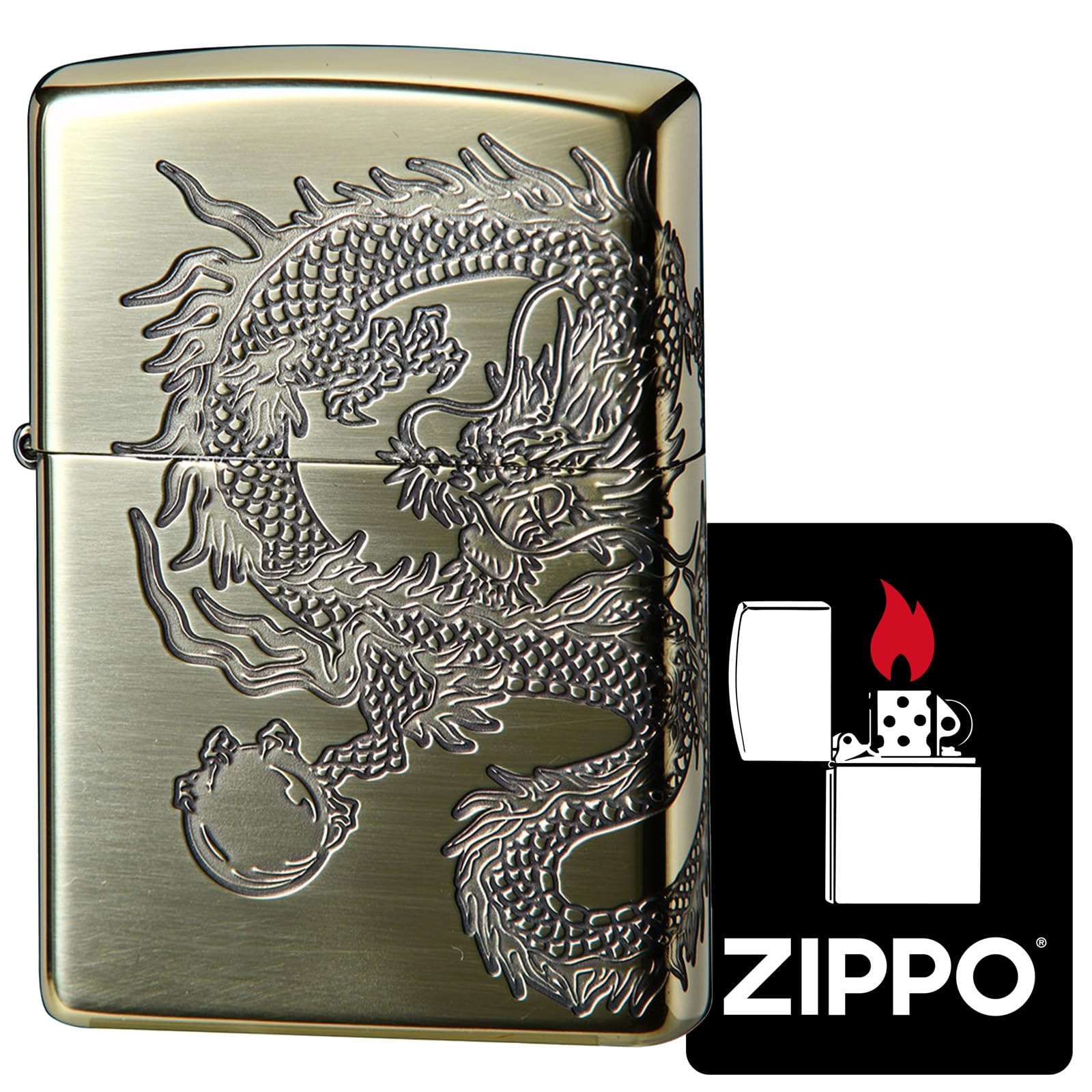 Amazon.co.jp: ジッポー(Zippo) ライター 防風 真鍮製 DRAGON