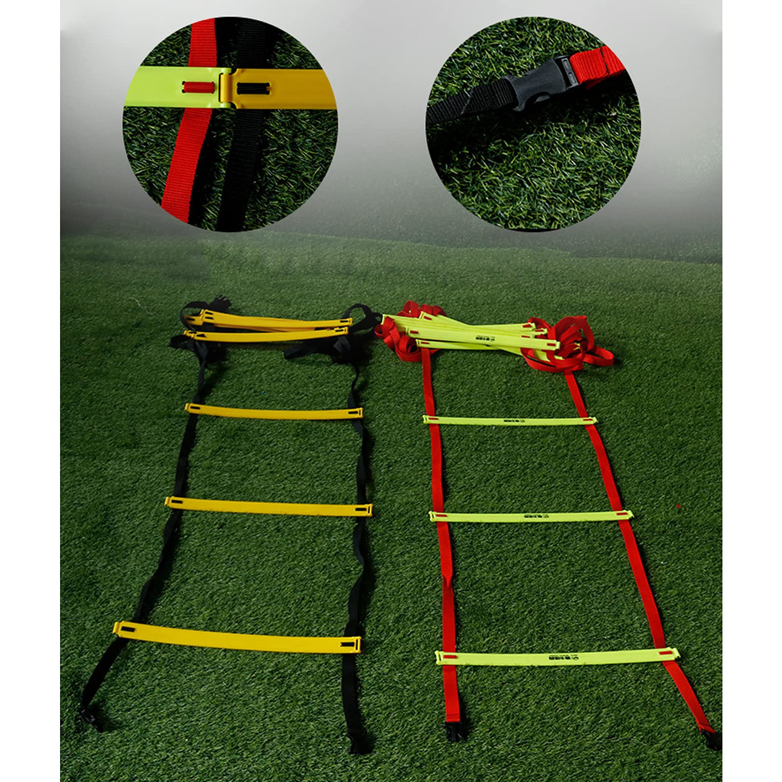 Scala di agilità Scala di Salto della Formazione della Flessibilità del Calcio, Scala della velocità di Agilità, Kit di Allenatore di Esercizio, per Rugby, Boxe, Lacrosse Tennis(Size:5M)