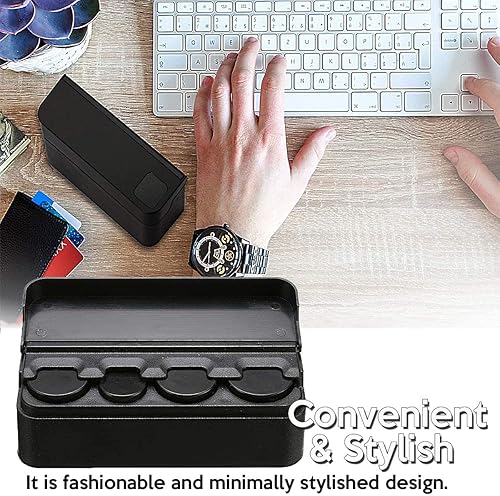 Miniatura 5 de Zone Tech, caja de almacenamiento de monedas, con soporte para monedas, contenedor y organizador de alta calidad.