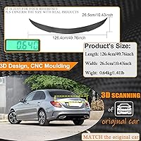 Vista 4 de MCARCAR KIT Alerón de maletero de fibra de carbono para Mercedes Benz 2015-2021 Clase C W205 C180 C200 C250 C300 C400 C43 C63 AMG Sedán tapa trasera