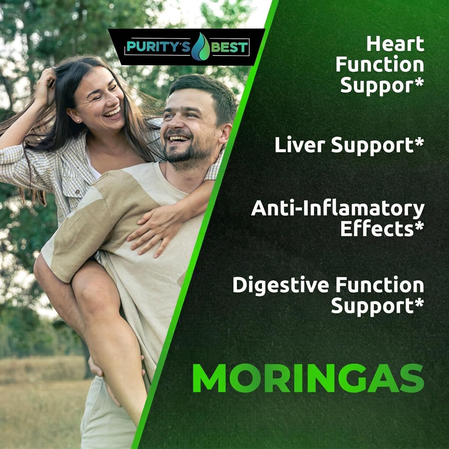 Purity's Best MORINGAS 50:1 Extract, Concentrated 300 mg Formula with Organic Moringa Leaf, Supports Healthy Energy, Immune Function, 200 Veggie Capsules, 100 Servings