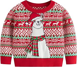 JiAmy Kids Christmas Sweater Xmas Pullover Sweatshirts for Girls Boys
