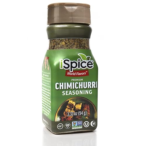 iSpice - Mezcla de súper especias con sabor mundial de sabor mundial bajo en sodio, sin azúcar, 1 paquete de CHIMICHURRI, totalmente natural, lista