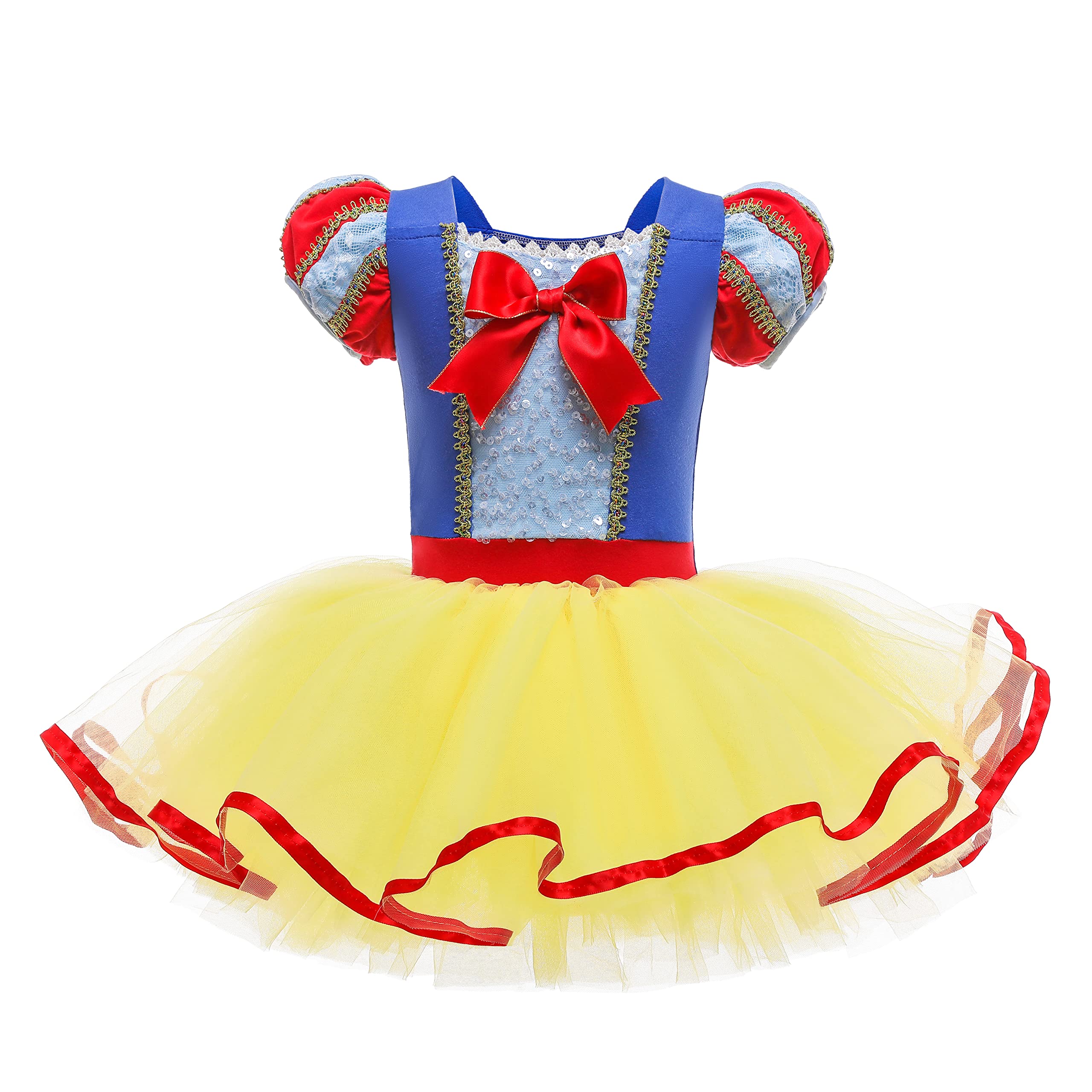 Lito Angels Princess Storybook Apple Princess Ballerina Costume for Kids Girls, Fancy Ballet Tutu Dress Dance Wear Outfit, Age 2-3 Years, Yellow (Tag Number 100) — image 1