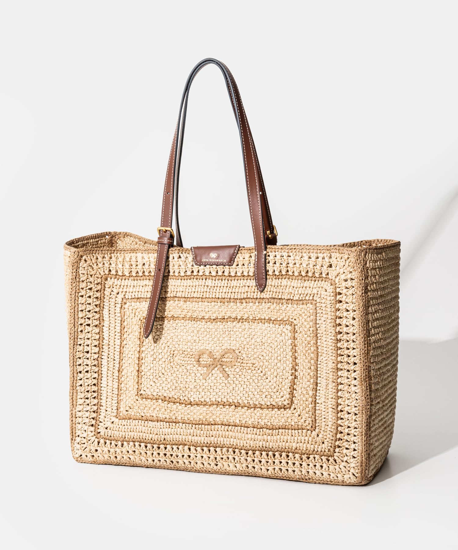 Anya Hindmarch ラフィア・ボウ・トート Anya