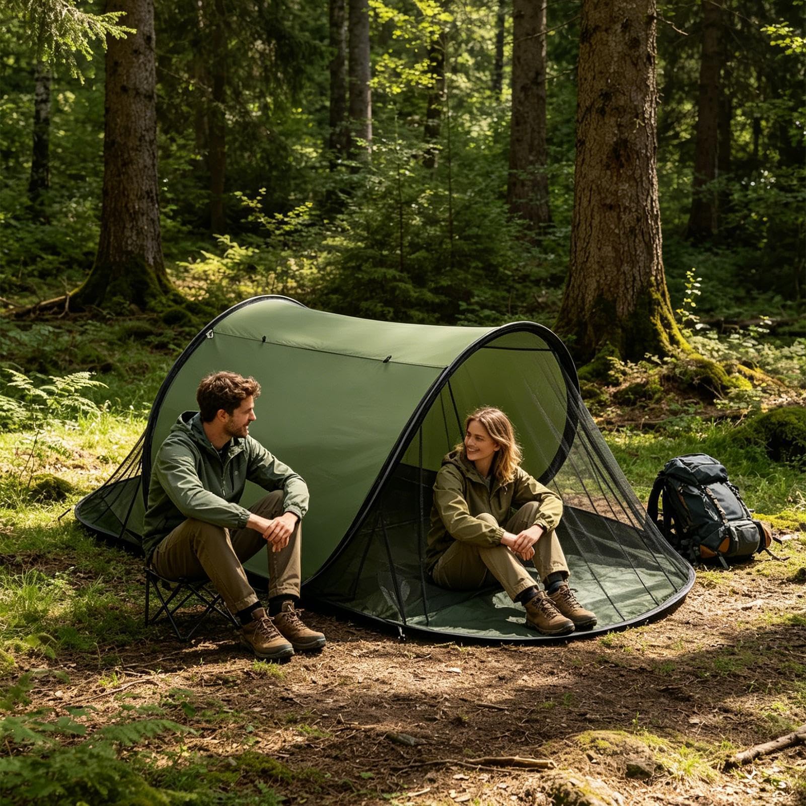 Mesh Insektenschutzpavillon Pop-Up Faltbares Tragbares Campingin Bootsform