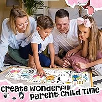 Vista 6 de Sinceroduct 100 calcomanías para niños, calcomanías para hacer tu propia cara, 20 calcomanías de animales para niños pequeños, manualidades