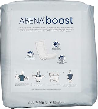Abena BOOST Fluff Incontinence Pads - No Barrier/Flow-Through, (Sizes Normal To Extra Large) Extra Large, 20 Count | Polymer
