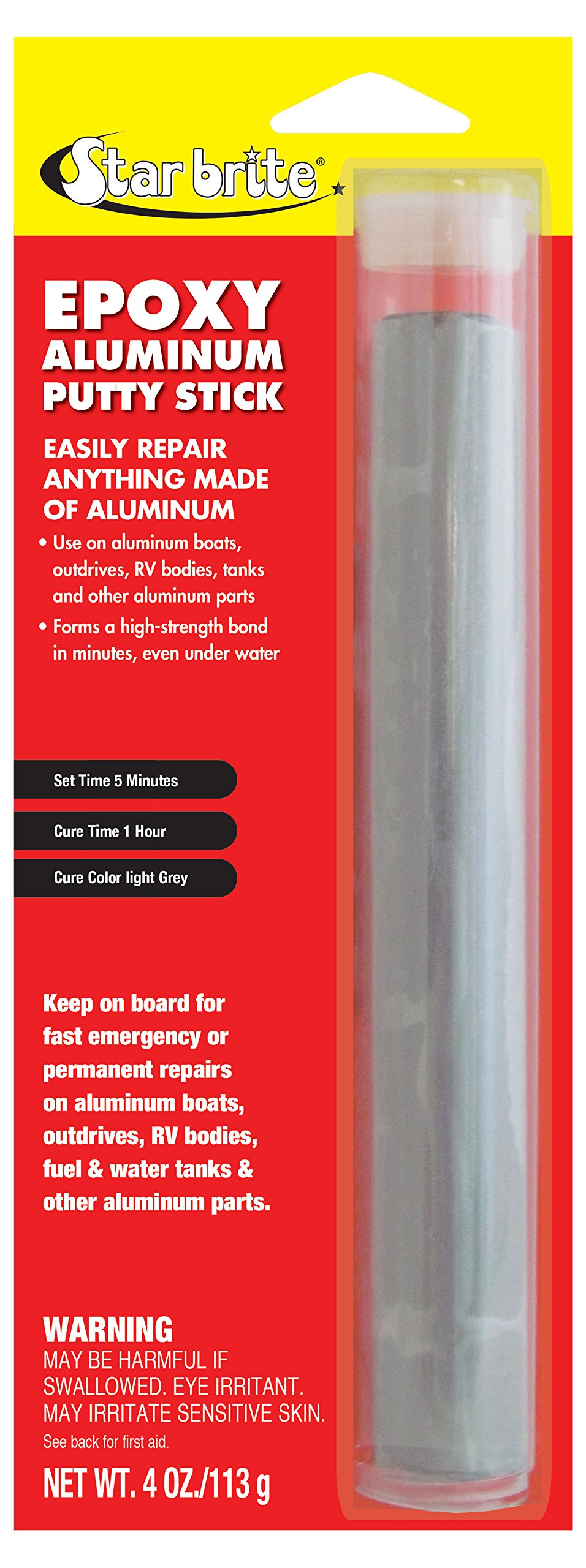 STAR BRITE 4 Oz Epoxy Putty Stick Easy, Fast, Permanent Repairs Even