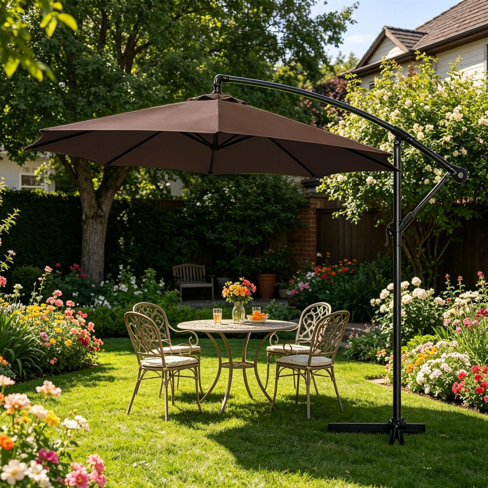 Toile de rechange pour parasol d'extérieur Toile Imperméable 8 Baleines