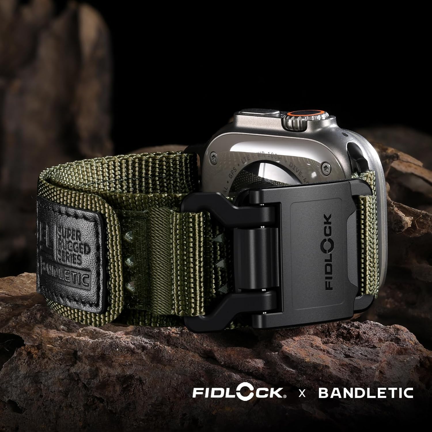 Bandletic Compatible with Apple Watch Ultra Band 3 2 49mm for Men, Tactical Military Nylon Straps with Magnetic FIDLOCK Hook Buckle for iWatch Series 11/10 46mm, 9/8/7 45mm, SE/6/5/4 44mm, 3/2/1 42mm - Image 6