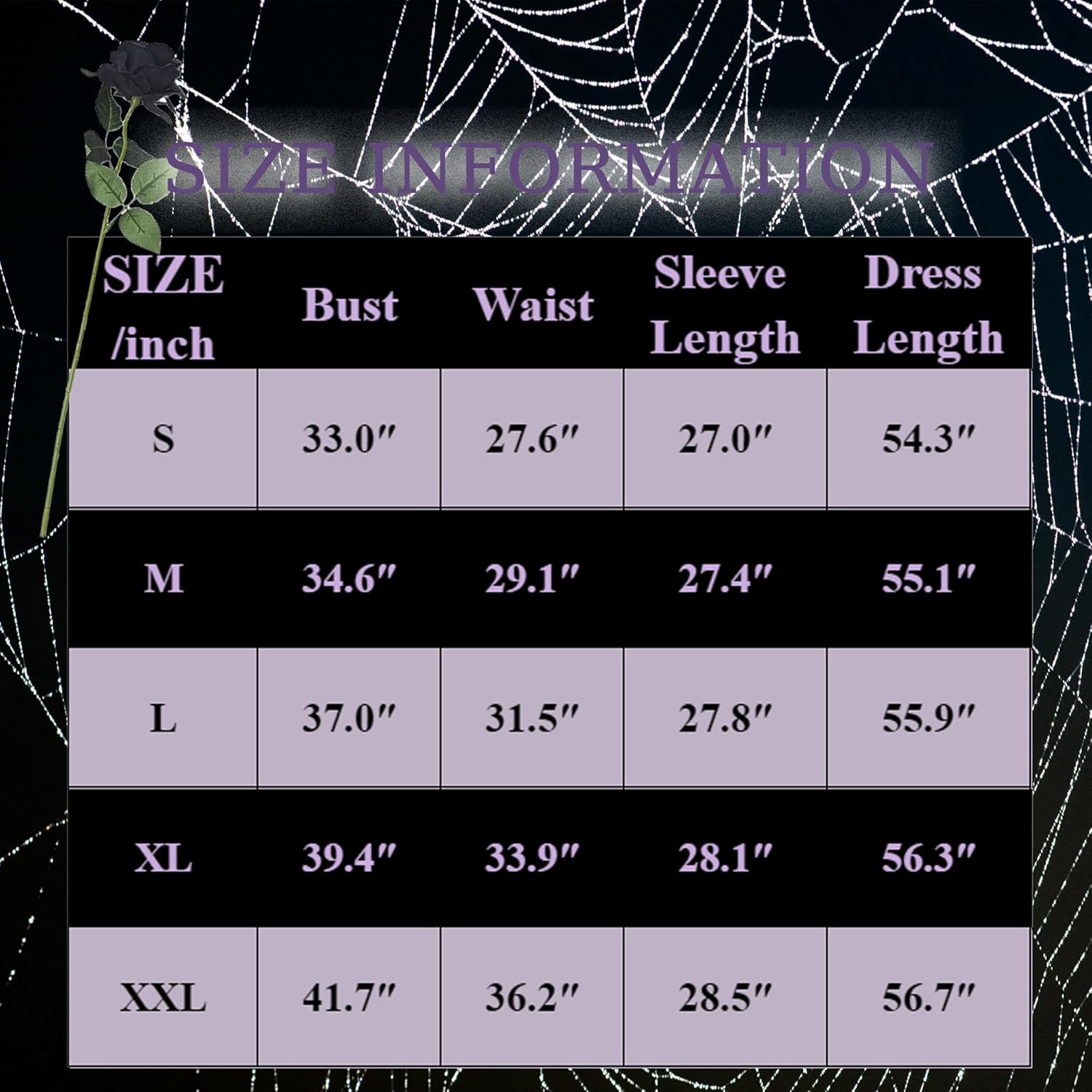 Womens Morticia Cosplay Costume V-Neck Bodycon Maxi Dress for Halloween - Image 6