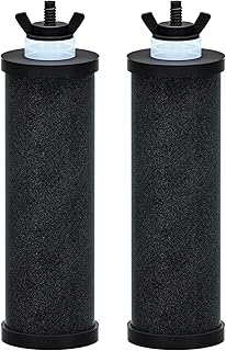 Purewell 2 Pack Black Purification Elements, Replacement Filters for Purewell Stainless Steel Gravity Water Filter System