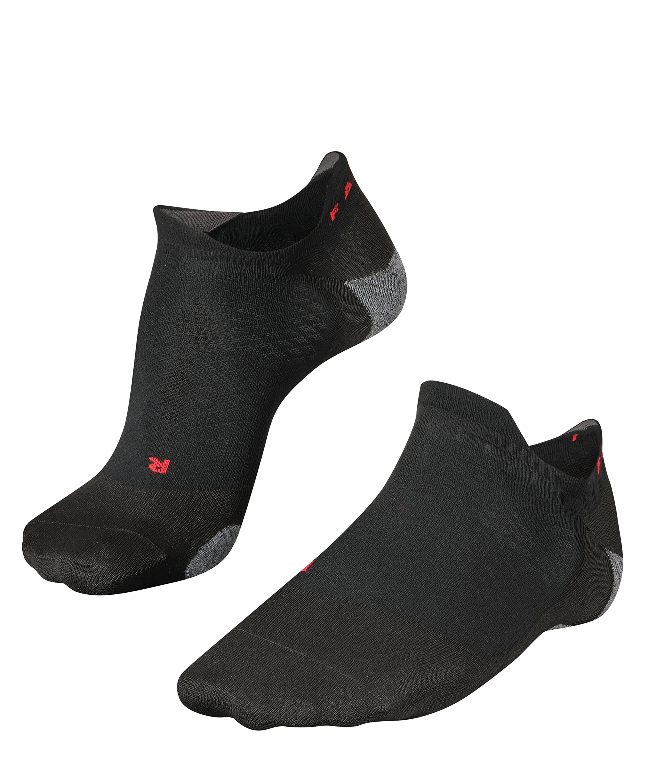 FALKE Women's RU5 Race Invisible W In Functional Yarn Anti-Blister 1 Pair Running Socks, Black Black-Mix 3010, 5.5-6.5