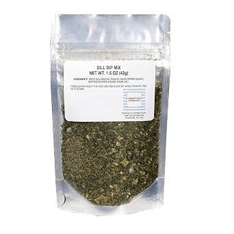 Dill Dip Mix, Dill Seasoning, 1.5 Ounce Resealable Bag, Hampton Distribution