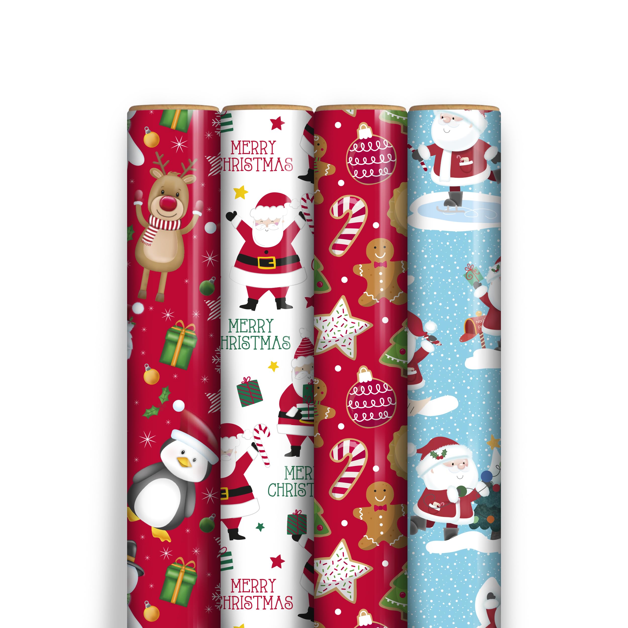 Cute Christmas Wrapping Paper Roll Perfect for Christmas, Birthday and Festivals (Multicolor, 7m x 8 Rolls (X-36455-GWC_1))