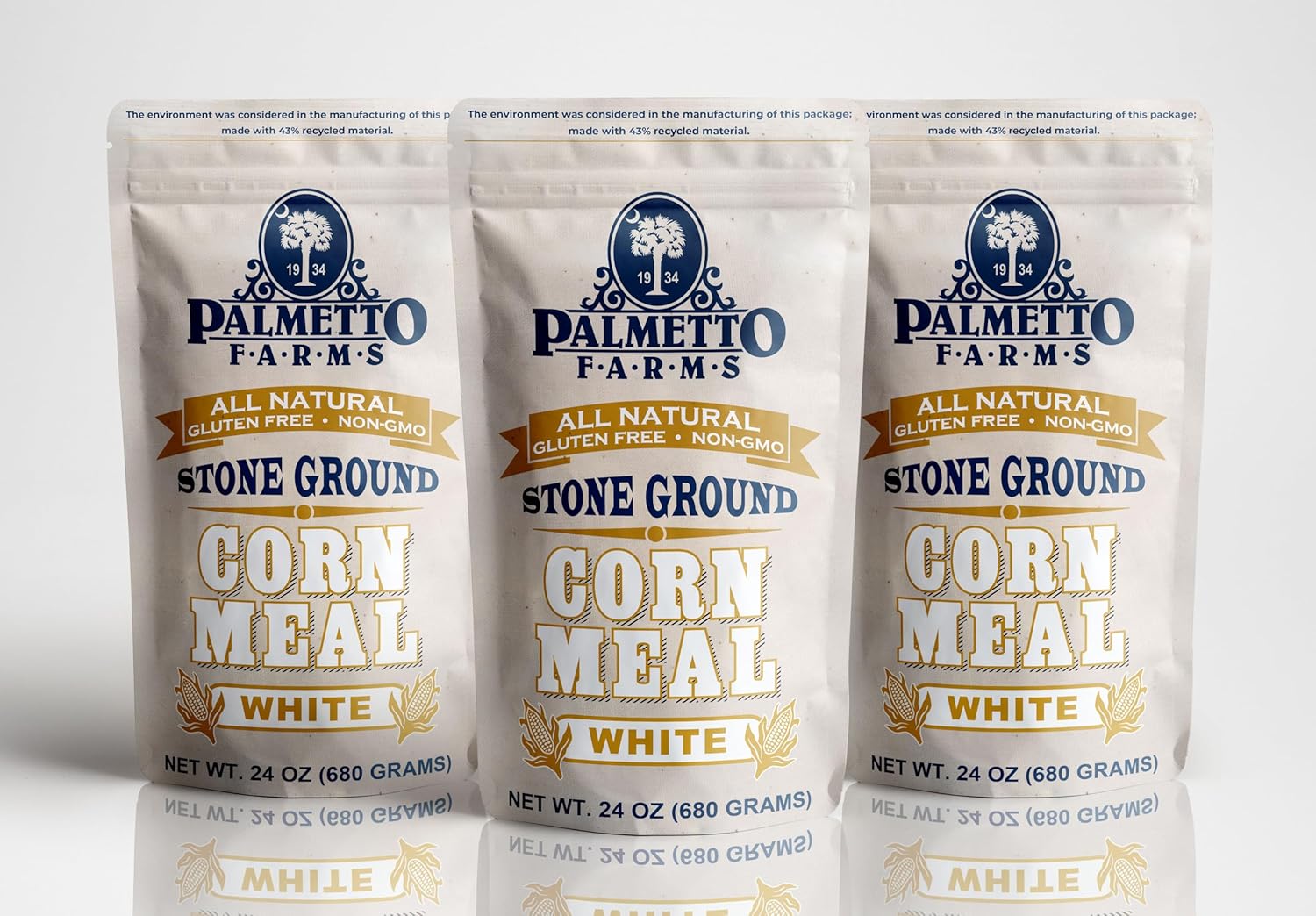 Palmetto Farms White Corn Meal Flour 3 Pack