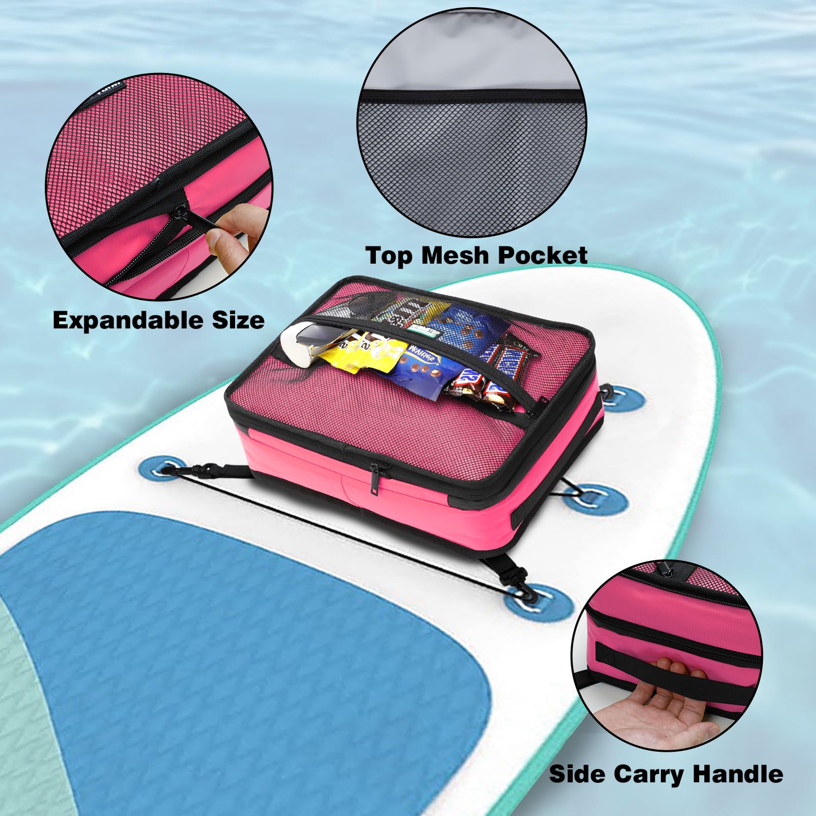 Borsa Termica Impermeabile Per Paddle Board E Kayak – Capacità 30 Lattine, Isolamento 5 Strati, Galleggiante, Con Apribottiglie E Custodia Cellulare - 2