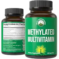 Peak Performance Methylated Multivitamin B Complex Capsules Supplement | Trimethylglycine (TMG), L Methylfolate, Methyl B12 + B1 + B2 + B6 Vitamins + Choline - MTHFR Vegan Supplement for Women & Men